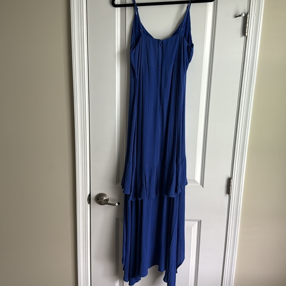 Lulu’s Island Song Washed Royal Blue Sleeveless Tiered Midi Dress - Size M - Picture 5 of 6
